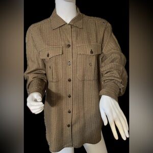 Lauren Ralph Lauren Woman’s Tweed/Plaid Blouse, Long Sleeve, Excellent Condition